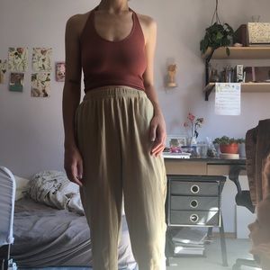 Brown cotton pants